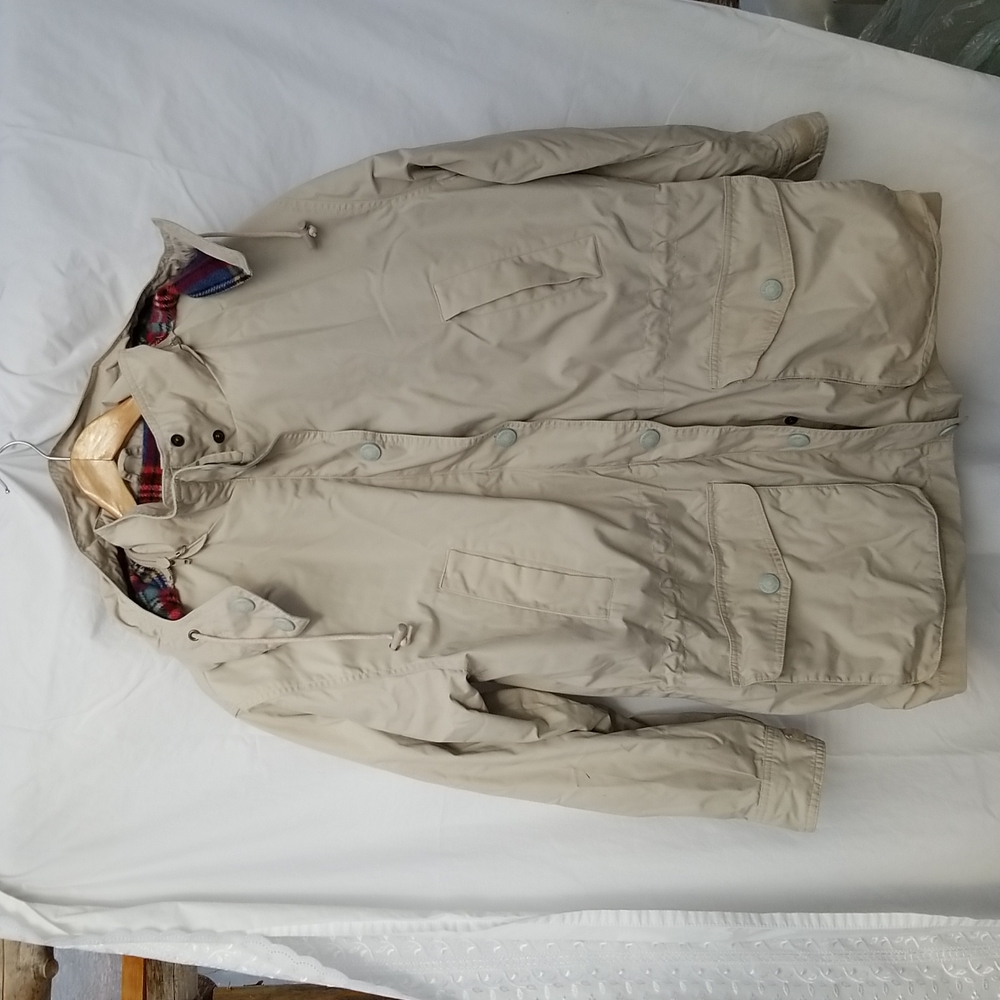 EDDIE BAUER jacket vintage wool lined mountain parka beige medium